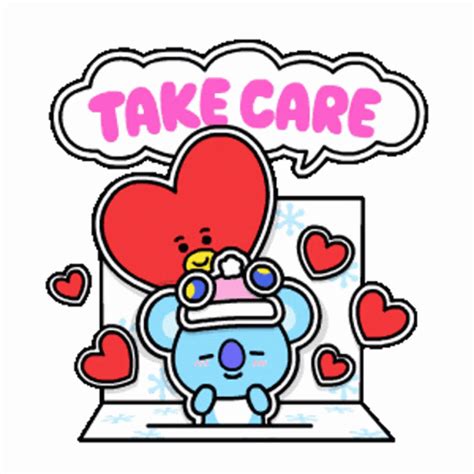 Take Care Hearts Sticker - Take Care Hearts Love - Discover & Share GIFs