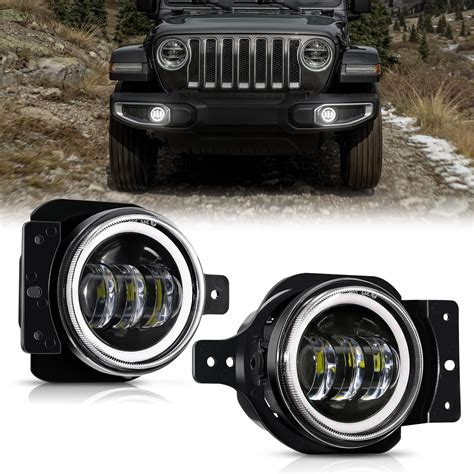 Auxbeam LED Fog Lights For 2018 2023 Jeep Wrangler JL JLU Gladiator JT