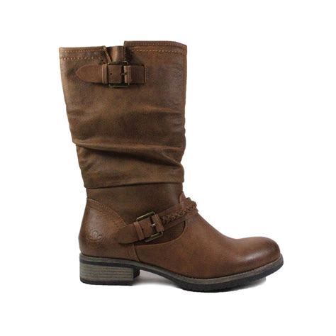 Rieker 98860-22 Brown Ladies Mid Calf Boots - Womens from North Shoes UK