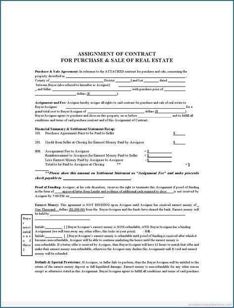 Wholesale Real Estate Contract Template Tutore Org Master Of Documents