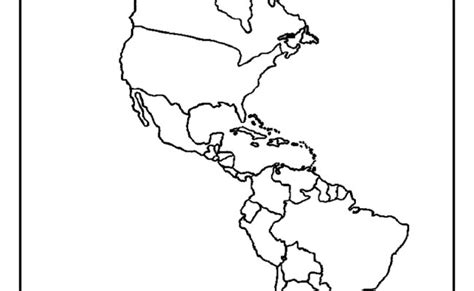 10 Mapas Do Continente Americano Para Colorir E Imprimir Online Images