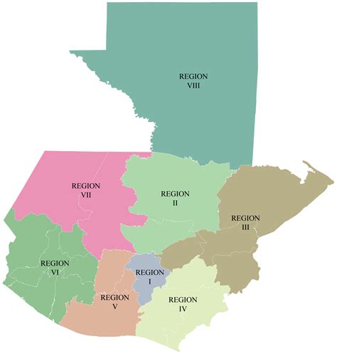 Mapa De Guatemala Con Nombres Departamentos Y Municipios Para