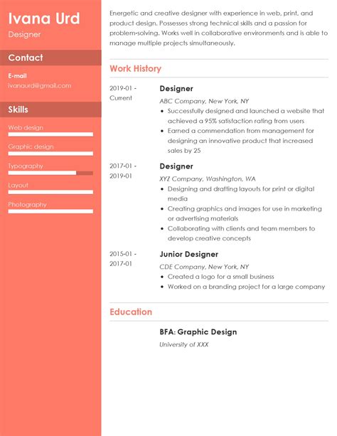 Architecture Designer Resume Examples