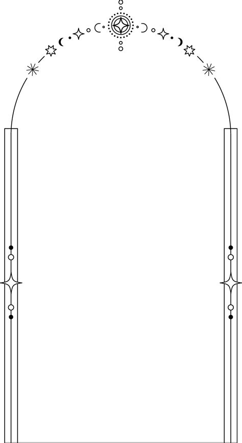 Celestial Monoline Arch Frame Element 25261639 Vector Art At Vecteezy