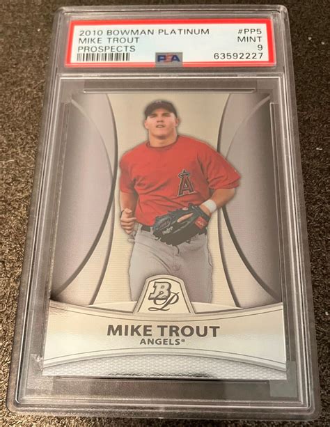 Mike Trout Bowman Platinum Prospects Pp Rookie Rc Psa Ebay