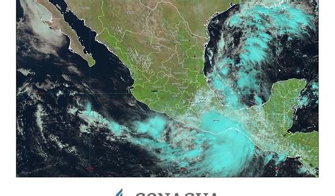 La depresión tropical Once E se localiza a 60 km al sur de Salina Cruz