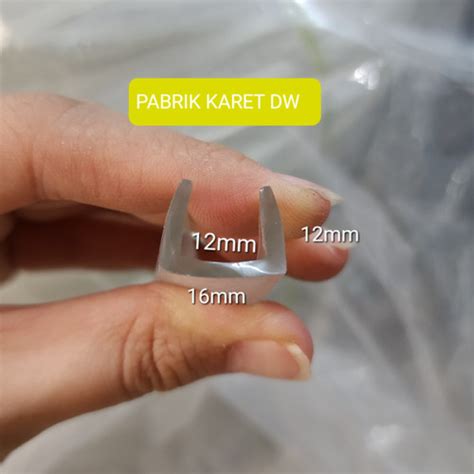 Jual Karet U Jepit Kaca Mm Karet Lis U Jepit Plat Mm Meteran