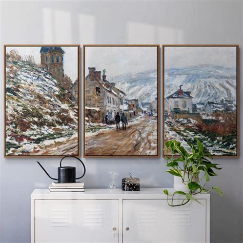 Wexfordhome The Road In Vetheuil In Winter Framed On Canvas