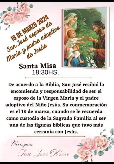 Solemnidad de San José esposo de María y padre adoptivo de Jesús LU