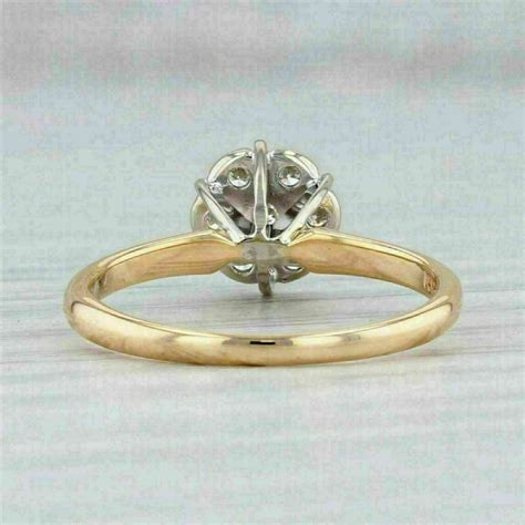 2 10Ct Round Cut Lab Created Diamond Women S Wedding Ring 14K Yellow