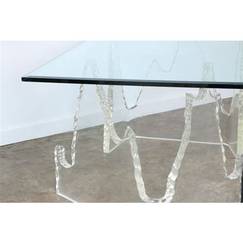 Vintage Lucite Base Dining Table Chairish