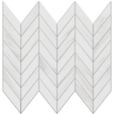 Bianco Dolomiti Extra X Honed Mini Chevron Mosaic