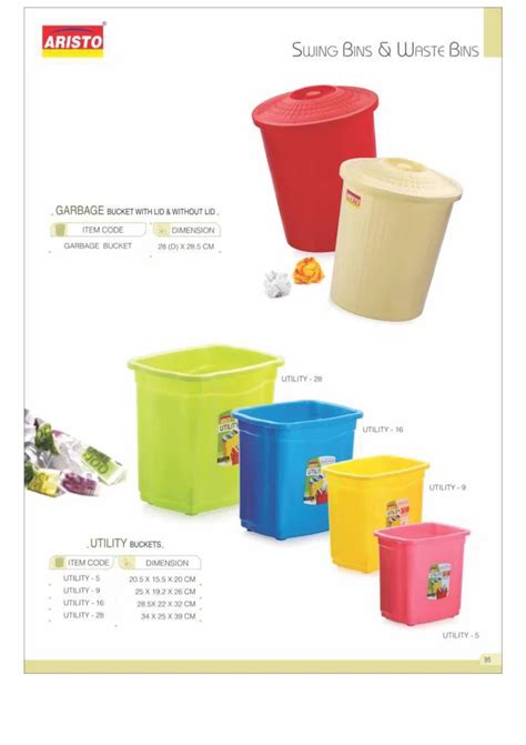 Plastic 100 Ltrs Aristo Rectangular Gaebage Waste Dustbin At Rs 1080 In