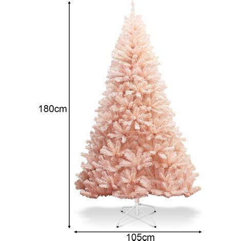 COSTWAY Árbol de Navidad Artificial de 180cm Rosa Árbol de Navidad con