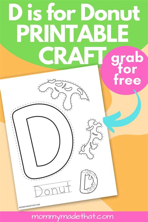 D Is For Donut Free Printable Letter D Craft