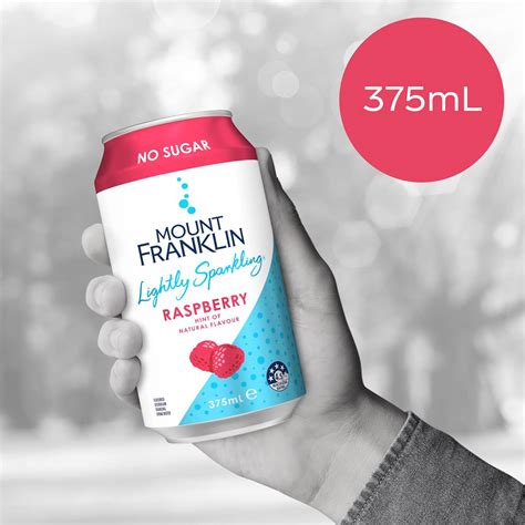 Mount Franklin Lightly Sparkling Raspberry 375ml X10 Pack Woolworths