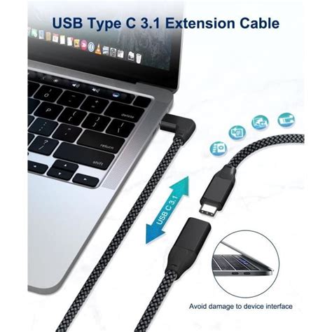 C Ble Extension Usb C M Coud Usb C Gen Gbps Cordon Degr S