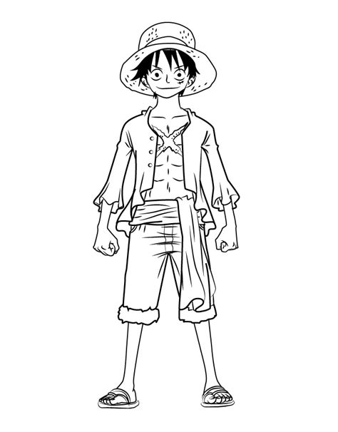 One Piece Luffy Drawing Sketch Coloring Page | The Best Porn Website