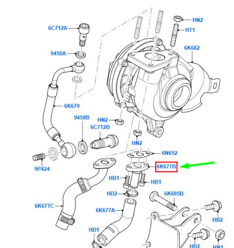 New Ford Kuga Mk C Turbo Oil Return Pipe M Q K Ba