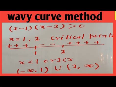 Wavy Curve Method Linear Inequality Youtube