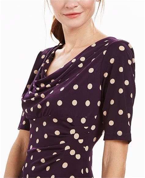 Connected Petite Ruched Polka Dot Sheath Dress And Reviews Dresses