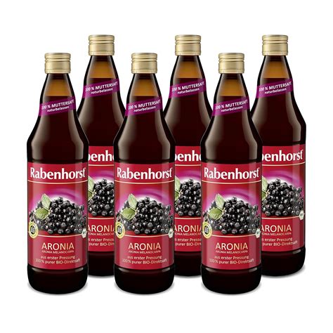 Rabenhorst Bio Aronia Muttersaft 6er Pack 6 X 0 7 L Amazon De