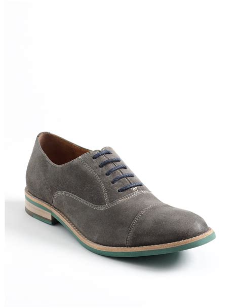 Kenneth Cole United Suede Oxfords In For Men Grey Lyst