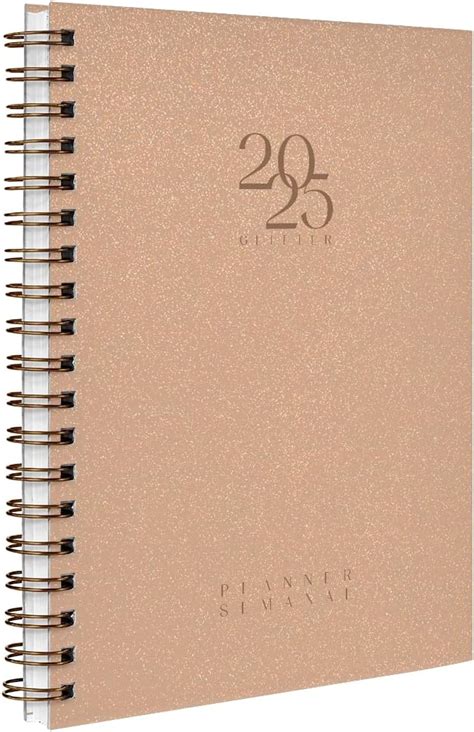Agenda Planner Semanal Solid Glitter Cores Nude Amazon Br Papelaria E Escrit Rio