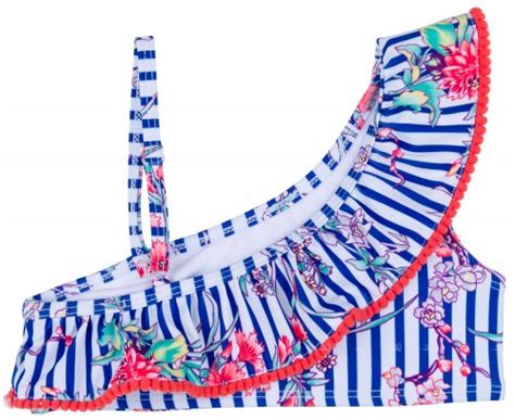 Dolce Petit Bikini Niña Rayas Azules Estampado Floral Missbaby