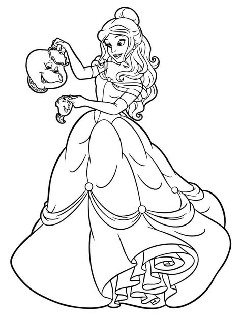 Princess Belle Coloring Pages