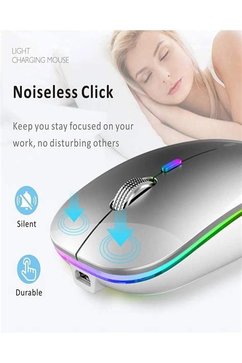 Osqar Beyaz Kablosuz Fare Wireless Mouse 4 Tuşlu Renk Sessiz Şarj