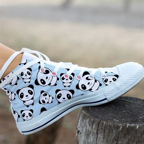 Cute Panda Shoes Panda Sneakers Cute Panda Shoes Custom Etsy