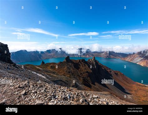 Mount Paektu and its crater lake, Ryanggang Province, Mount Paektu ...