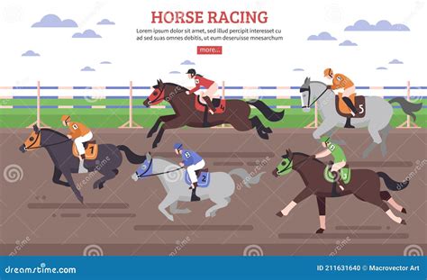 Horse Racing Illustration Stock Vector Illustration Of Equipment