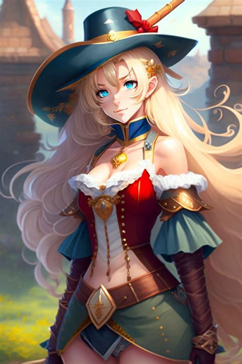 Lexica Woman Musketeer Blonde Pretty Adult Anime