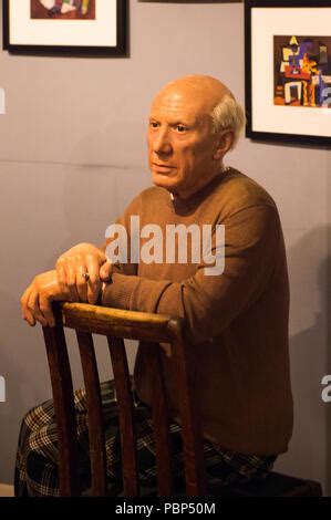 Wax Figure Of Artist Pablo Picasso Stock Photo Alamy