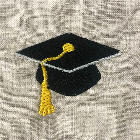 Graduation cap machine embroidery design - Machine Embroidery Geek