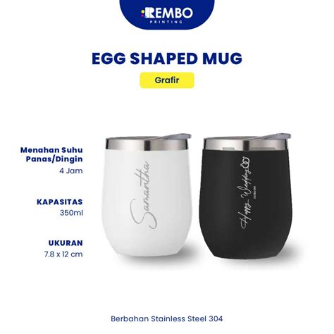 Jual Custom Mug Egg Shaped Gelas Kopi Gelas Kopi Cangkir Teh