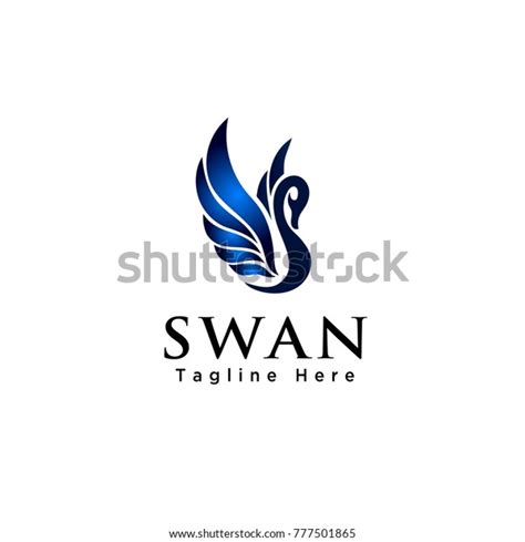 Abstract Flying Swan Logo Stock Vector Royalty Free 777501865