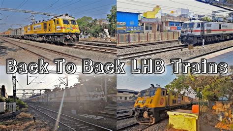 Back To Back LHB Train With WAP7 Yellow WAP7 S YouTube