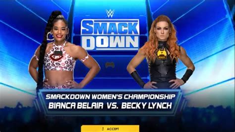 Wwe 2k22 Bianca Belair Vs Becky Lynch Wwe Woman Smackdown Championship