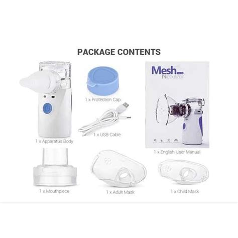 Portable Mesh Nebulizer Alat Uap Bantu Pernafasan Asma Inhalasi