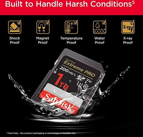 Sandisk Tb Extreme Pro Uhs I Sdxc Memory Card Max Read Speed Mb S