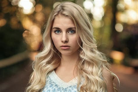 Wallpaper Women Martin K Hn Blonde Portrait Depth Of Field