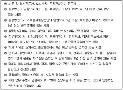 채용정보 인천광역시도시개발공사 비상임이사 모집 공고 내용 인천도시공사 Ih알림