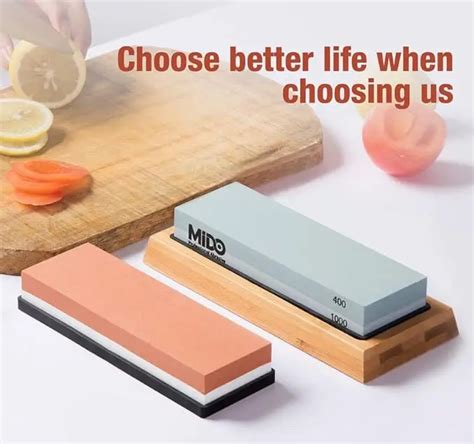 Professional 4 Sided Abrasive Knife Sharpening Stone Set 400 1000 3000