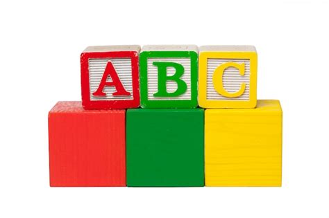 Blocs D Alphabet En Bois Isol S Sur Fond Blanc Photo Premium