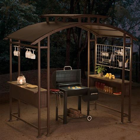 Sunjoy Mouton 8 Ft W X 5 Ft D Metal Grill Gazebo Wayfair Grill