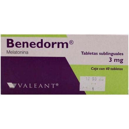 Benedorm 3 Mg C 40 Tabletas