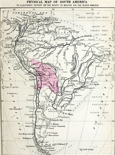 Mapa De Brasil Rondônia E Bolívia Em 1877